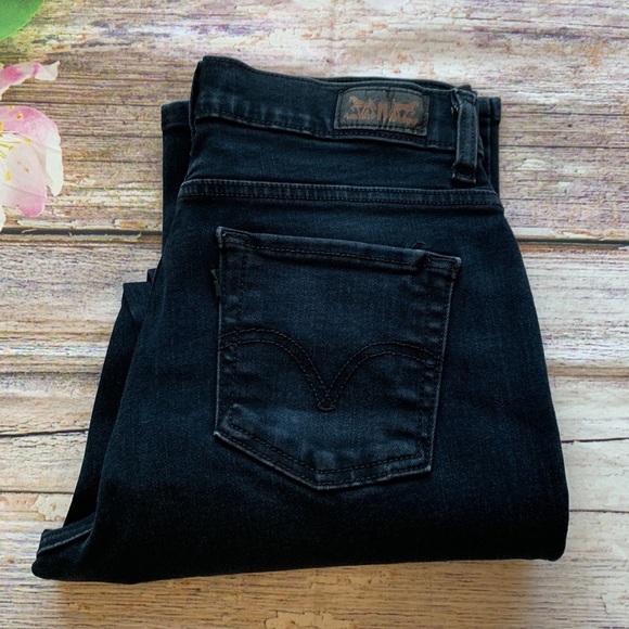 Levi’s Perfectly Slimming 512 Black Skinny Jeans • Sz 6M - Picture 4 of 12